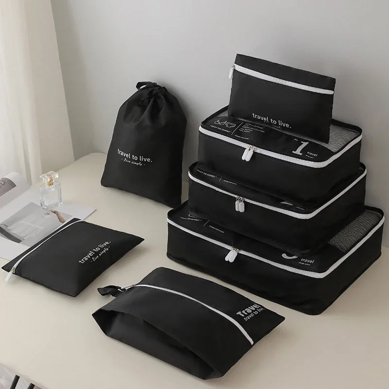 7Pcs/Set Travel Bags New Large Capacity Storage Organizer Suitcase Packing for Portable Clothes Underwear Cosmetic Travel Bag