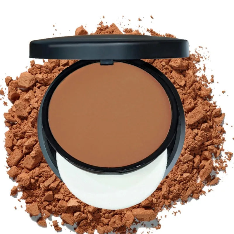 6-color Powder Dark Waterproof Full Coverage Cosmetic Cosmetics Powder Natural Powder Puff Powder Foundation