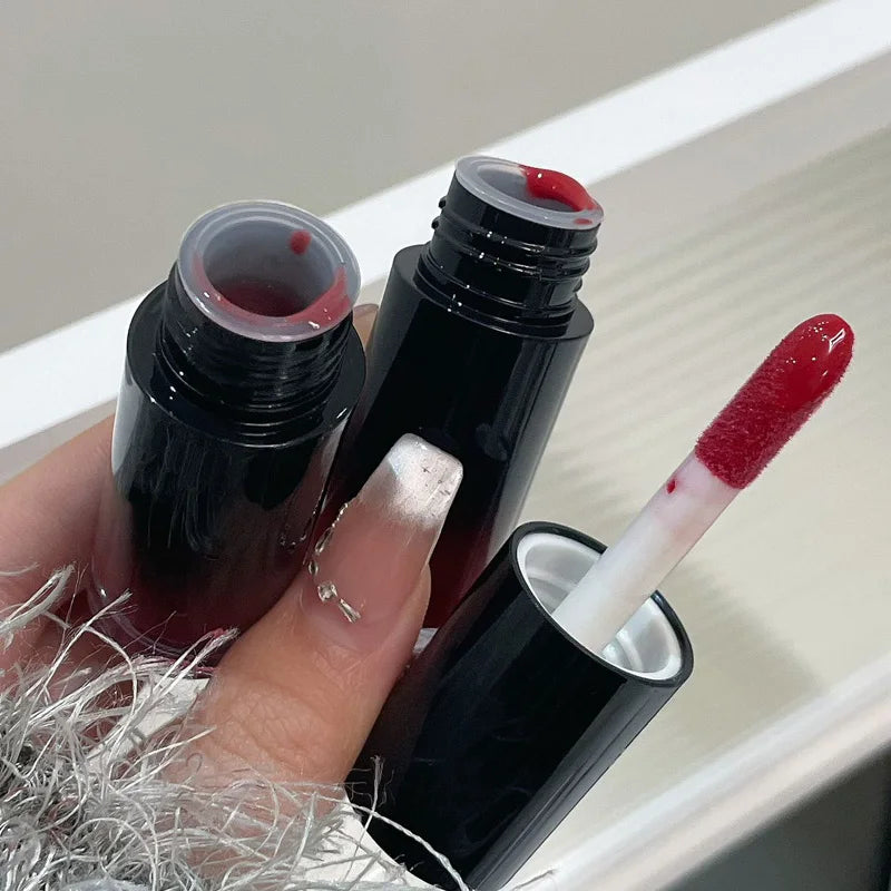 HERORANGE Color-Cooling Shimmering Lip Gloss Hydrating Silky Long-Lasting Color-Dyeing Clear Watery Mirror Lip Glaze