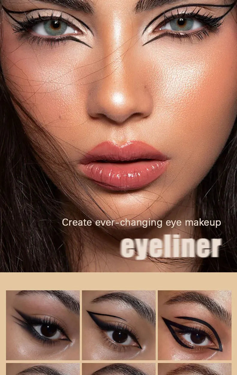 Waterproof Eyeliner Pen Quick-dry Permanent Stain-free Matte Smooth Ultra-fine Liquid Touch-up Eyeliner Cosmetics