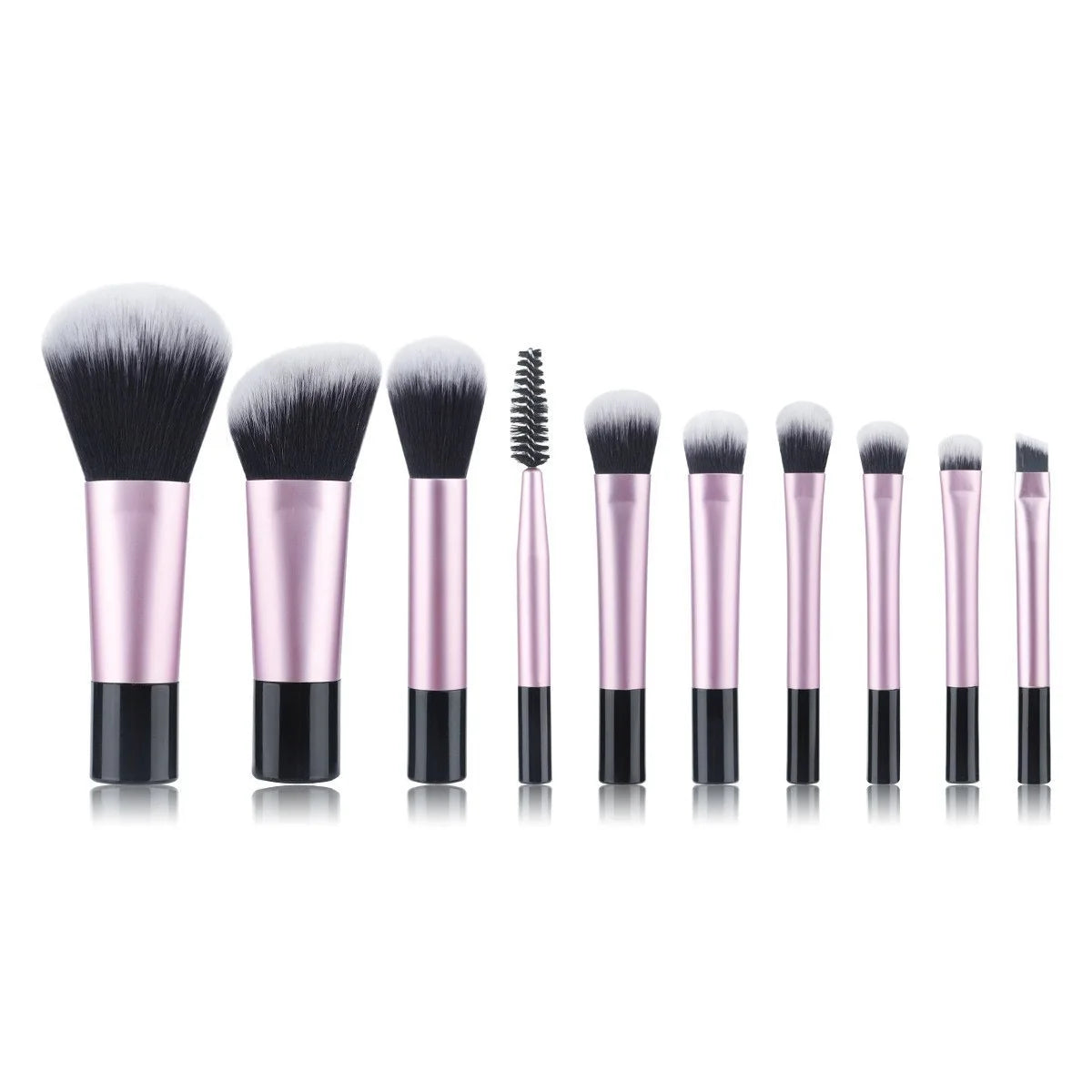 10 color Mini makeup brush Travel portable Makeup Tool - Palm Brush Professional Makeup tool set gift