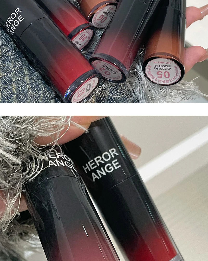 HERORANGE Color-Cooling Shimmering Lip Gloss Hydrating Silky Long-Lasting Color-Dyeing Clear Watery Mirror Lip Glaze