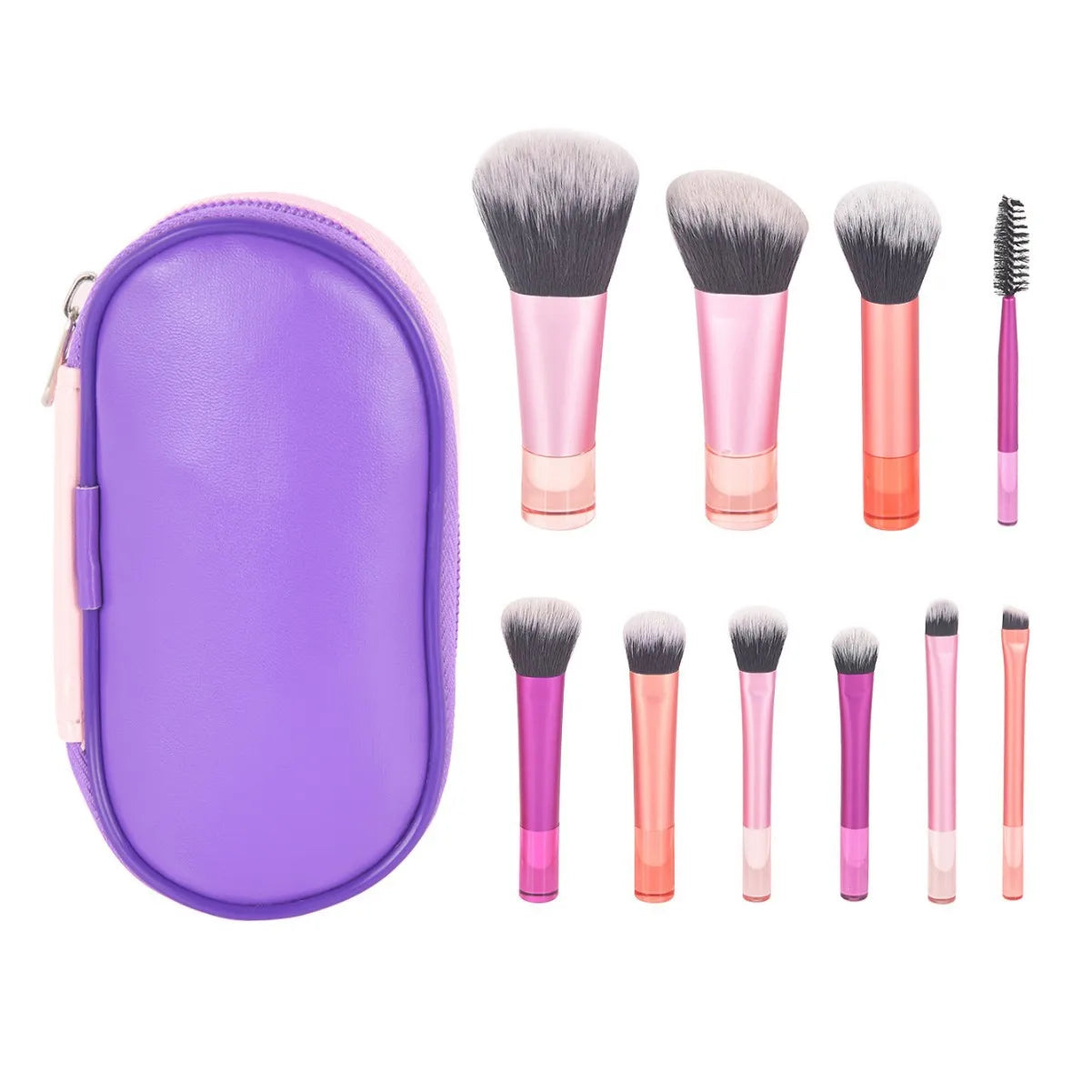 10 color Mini makeup brush Travel portable Makeup Tool - Palm Brush Professional Makeup tool set gift