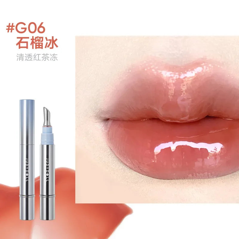 Judydoll Ice Diamond Essence Lip Gloss Oil Mirror Water Light Lip Tint Fading Lip Lines Lipstick Moisturizer Lip Plumping Makeup