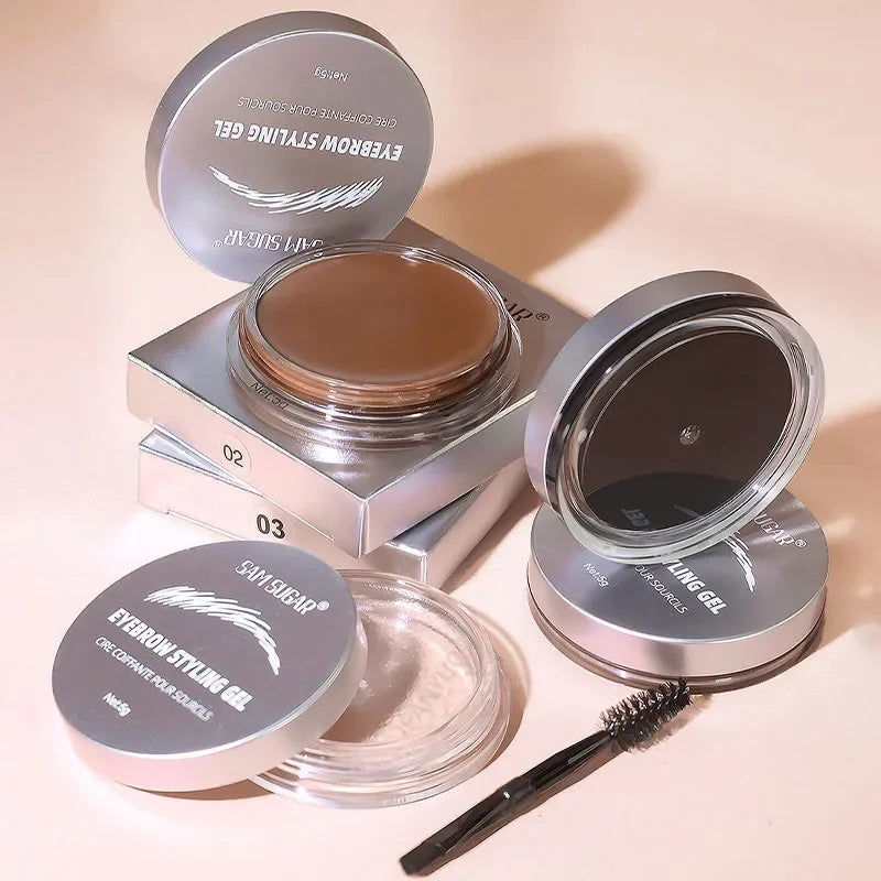 Long Lasting Eyebrow Styling Wax Soap with Brush Waterproof Gel Texture Transparent Coffee Brown Eye Brow Tint Cosmetics Makeup