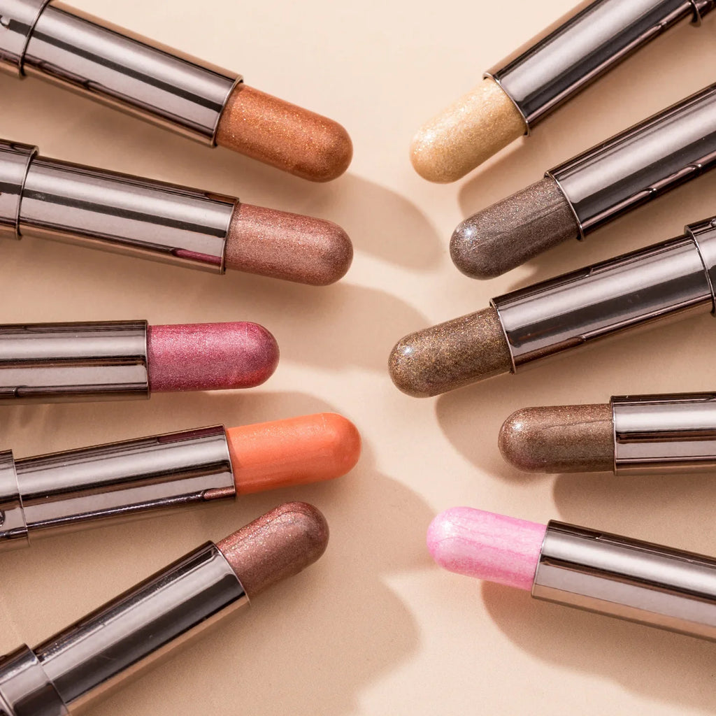 10 Color Double Ended Eye Shadow Stick With Sponge Brush Pearlescent Lasting Eyeshadow Pen Contouring Portable Makeup Cosmetics