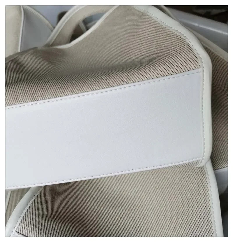 Men And Women New Fashion Canvas Clutch Single Shoulder Crossbody Bag Large Capacity Color Collision Clash Tote Bucket Bag