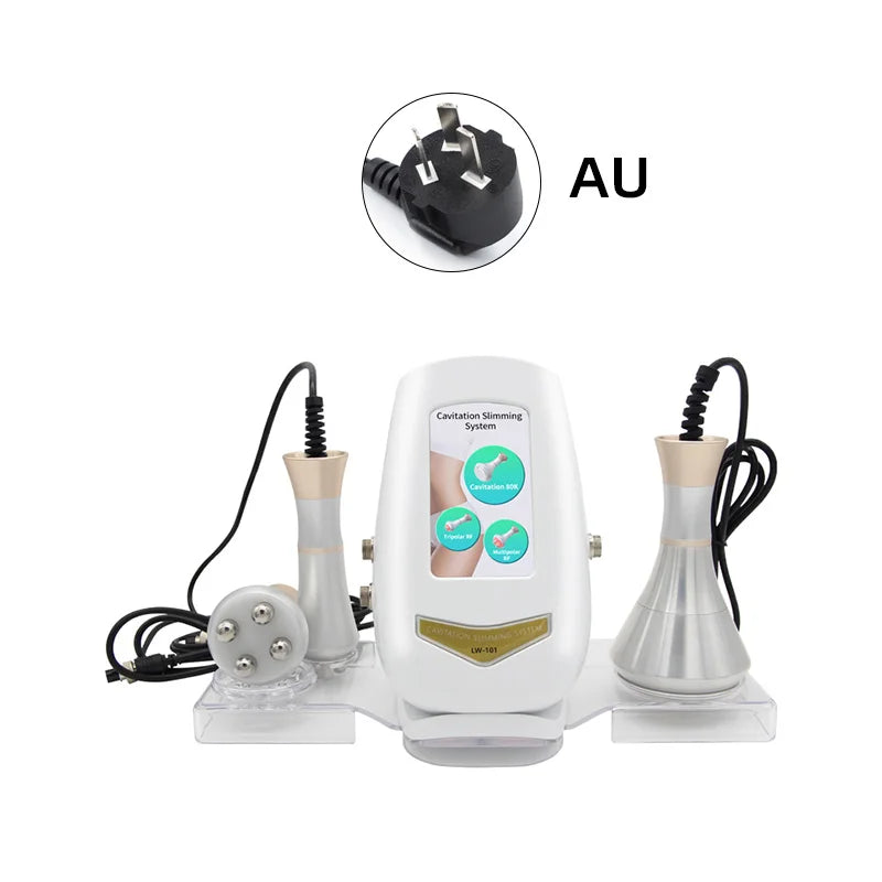 Ultrasonic 80KHz 3 in 1 Cavitation RF Facial Body Shaping Massage Fat Cellulite Skin Tightening Loss Burner Lifting Beauty Devic