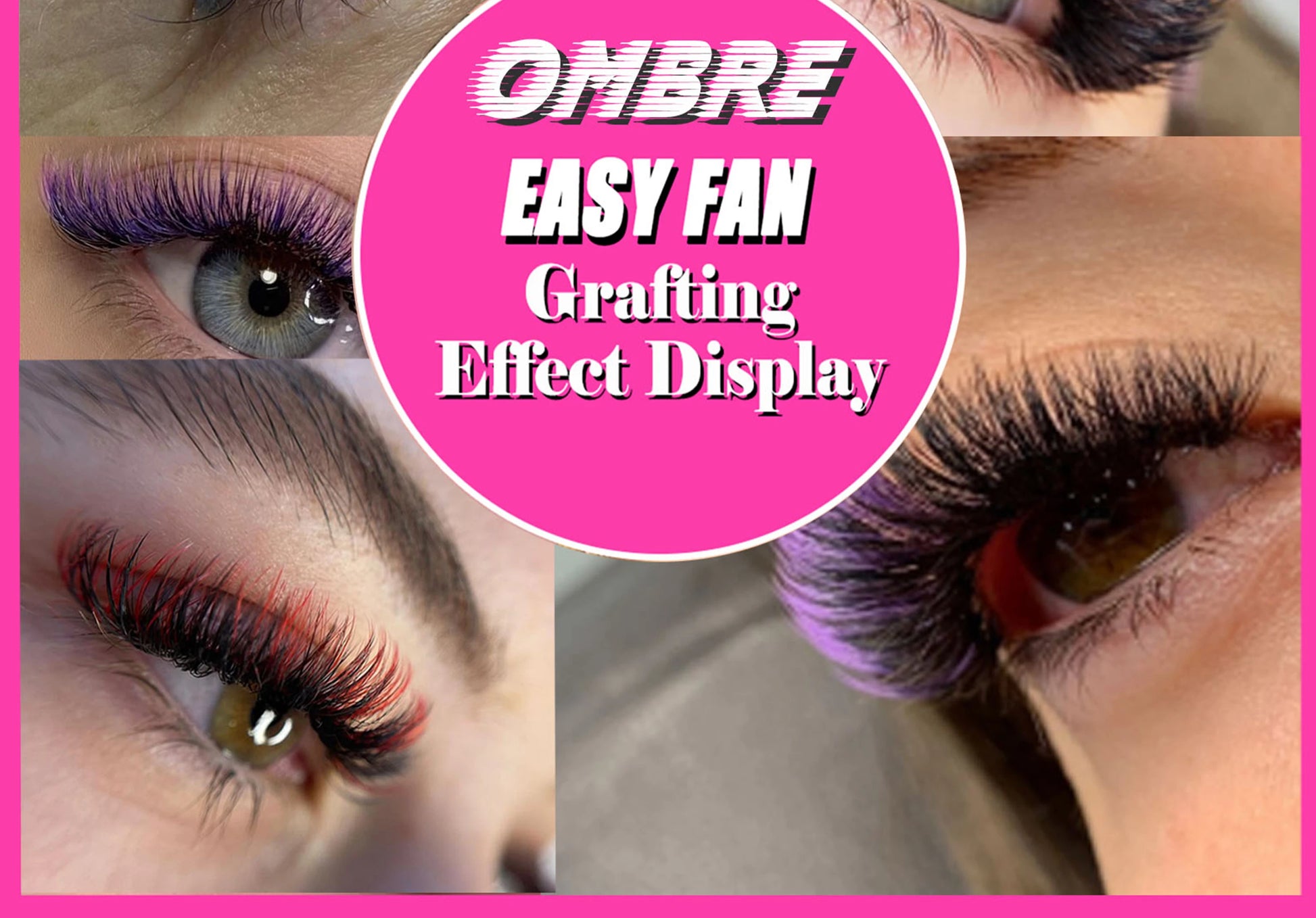 Dark Brown Easy fan Eyelash Extension Mix Mink Individual Ombre Eyelash Lashes High Quality Colorful Blooming Lashes Extension