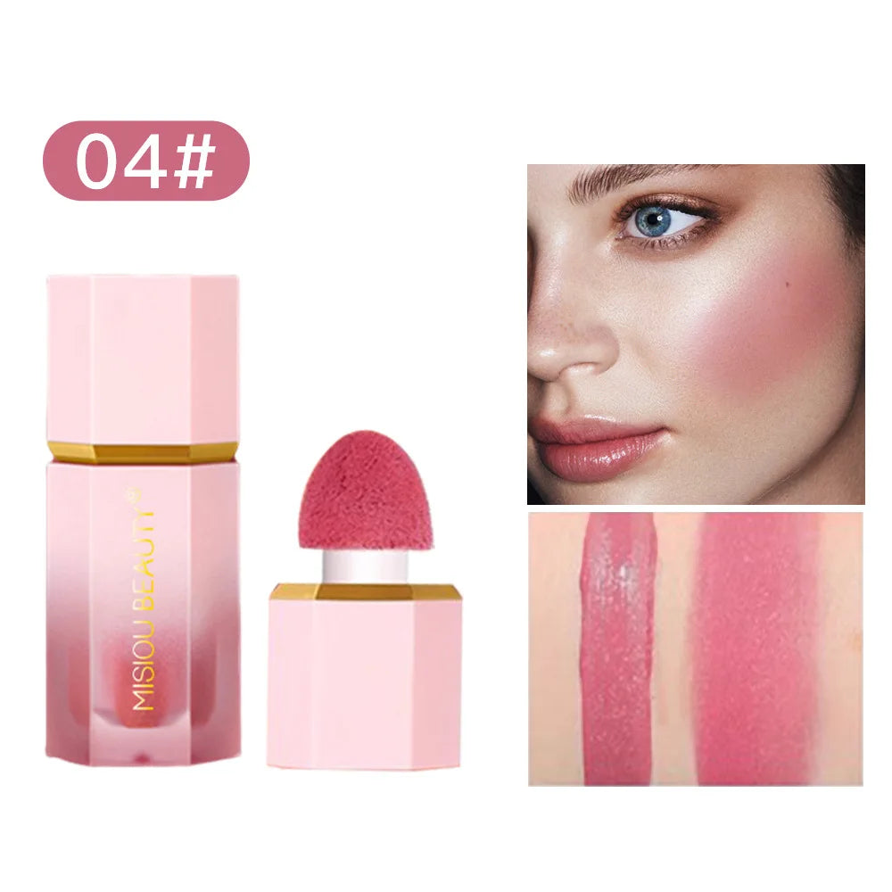 8 Colors Liquid Blush Waterproof Multi-purpose Facial Nourishing Blush Stick Cheek Natural Blusher Cute Korean Makeup for Women