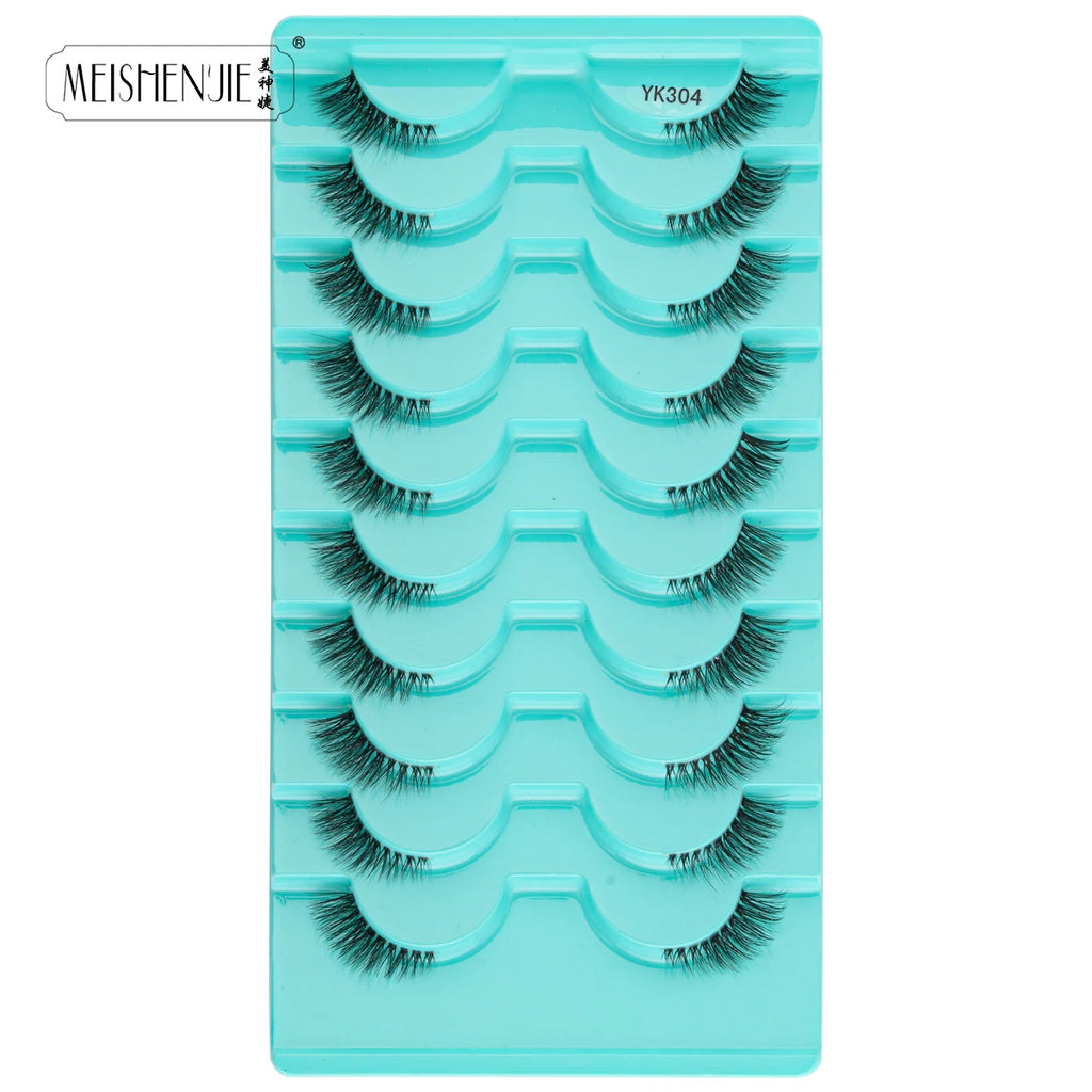 Fake Eyelashes Hot 3/10 Pairs Half Lashes Cat Eye Natural Long Fluffy 3D Mink Lashes Handmade Make up Tools maquillaje Faux Cils