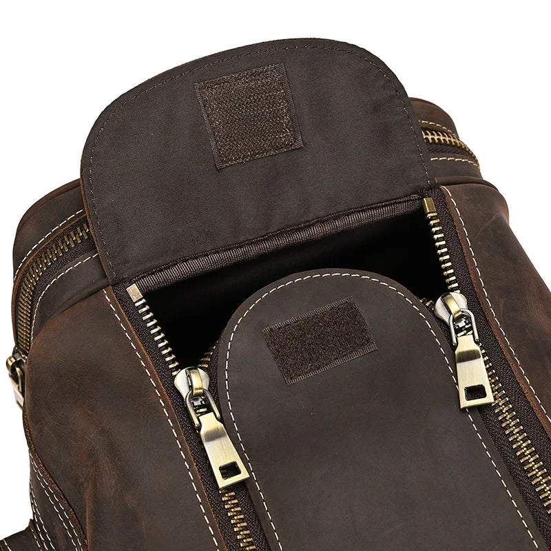 Luufan Crazy Horse Leather Men's Travel Bag Big Travel Duffel Durable Cowhide Weekend Bag Man Genuine Leather Luggage Tote Bag