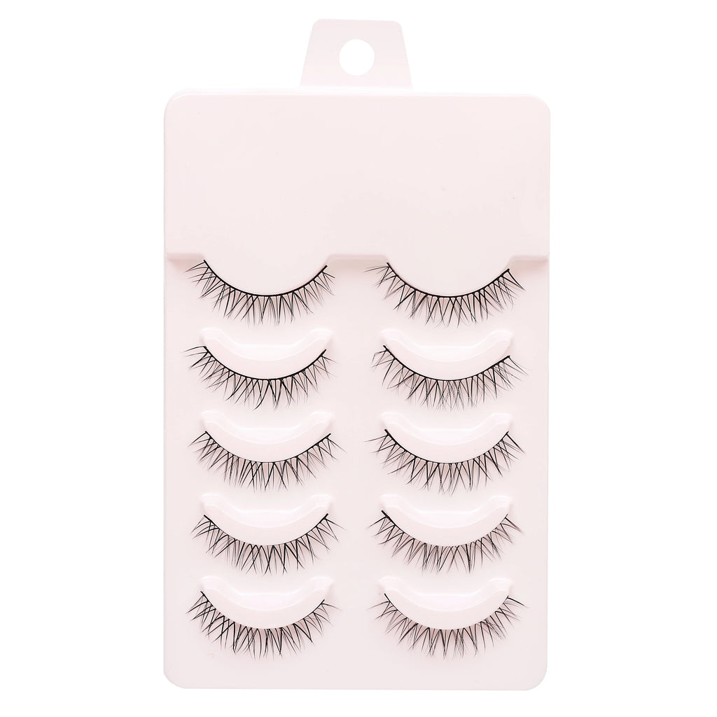New 5 Pairs Manga Lashe Soft Natural Eyelashes Thick False Eyelashes Demon Eyelashes Daily Dating Makeup Eyelashes Lashes Wispy