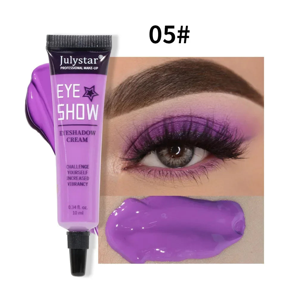 Colored Waterproof Long-lasting Non-smudge Matte Liquid Eyeshadow Cream Sweatproof Nude White Purple Blue Eye Makeup Cosmetics