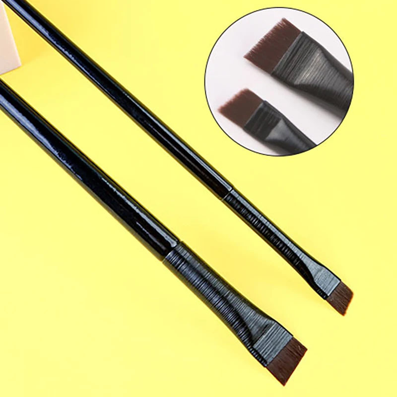 New 2pcs Blade Makeup Brushes Angled Thin Eyebrow Brush Flat Fine Eyeliner Brush Professional Liner Brow Beauty Make Up Tool