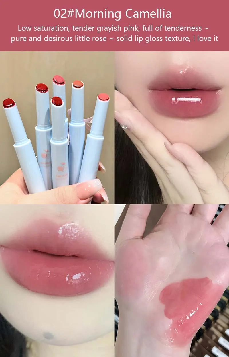 Mirror Glossy Lipstick Long Lasting Moisturizing Natural Lip Plumper Makeup Plumping Lip Glaze Cosmetics Exfoliating for Lips
