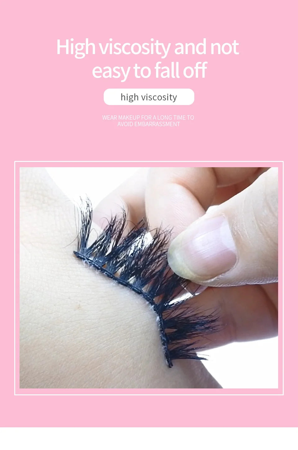 Eyelashes Glue Black & White Waterproof Lash Glue Cosmetics Tools for Mink Lashes