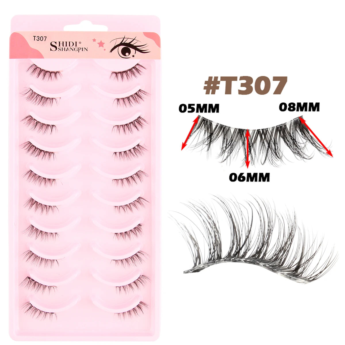 10 Pairs Natural Manga Lashes Soft Eyelashes Thick False Eyelashes Manga Eyelashes Daily Dating Makeup Eyelashes Lashes Wispy
