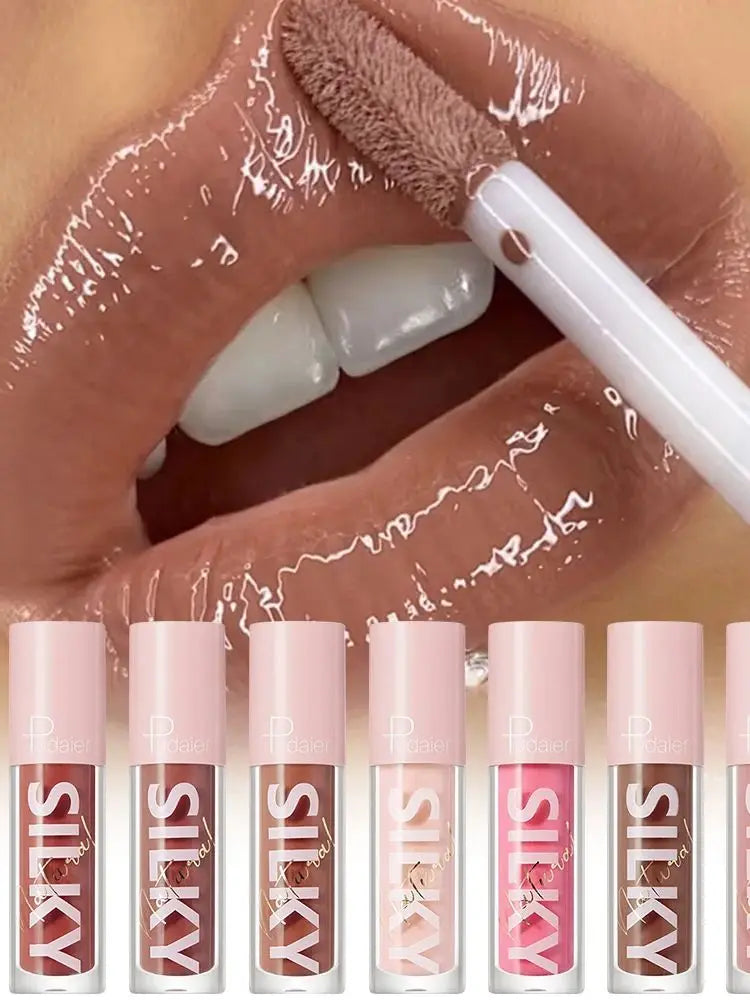 Waterproof quick-drying lip glaze, 16 colors available for mirror-finished lip glaze, clear and non-sticky, non-fading, waterpro