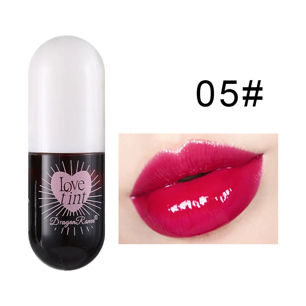 Mirror Lipstick, Water-Dyed Lip Liquid, Lip Glaze, Water-Glossy Mirror Glass Lipstick, Long-Lasting, Not Easy to Stick to the Cup, Lip Glaze, Light and Compact Lip Glaze