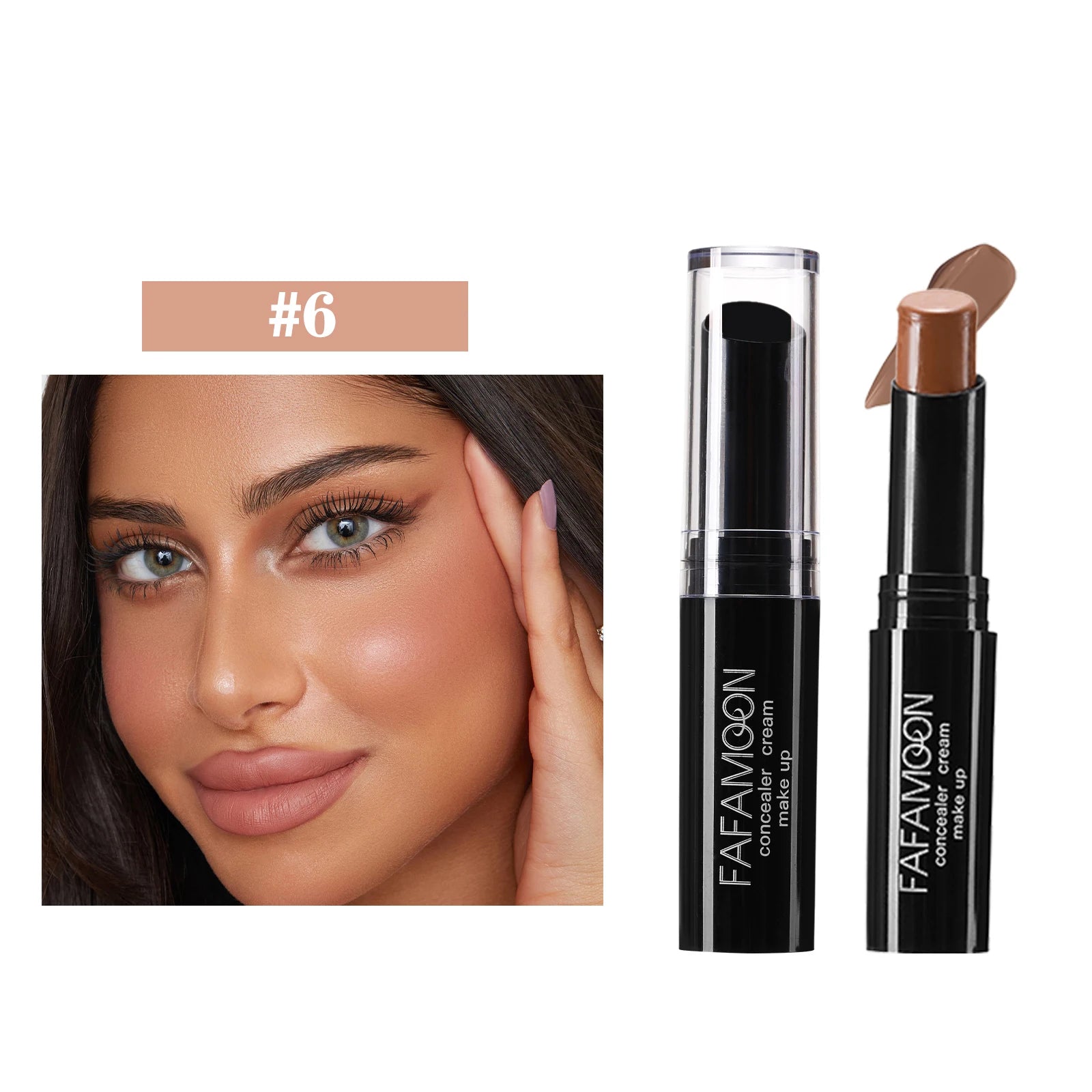 6 Color Face Concealer Contouring Stick Face Bronzer Beauty Contour Makeup Base Foundation Cream Matte High Coverage Cosmetics