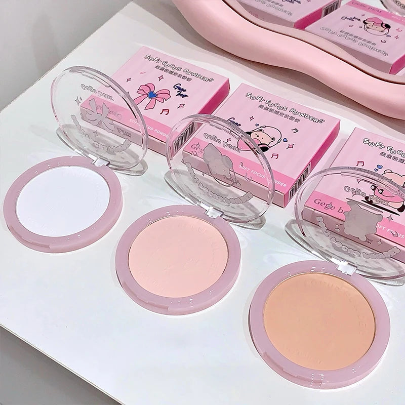 Gegebear Soft Focus Lightweight Setting Powder -,Long-Lasting Formula with Non-Cakey Finish, Perfect for Students and Daily Use