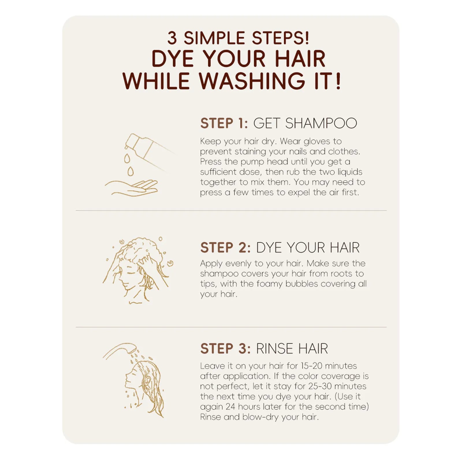 Hair Shampoo For Women Hair Color Shampoo Hair For Men Coverage - Herbal Ingredients 500ml