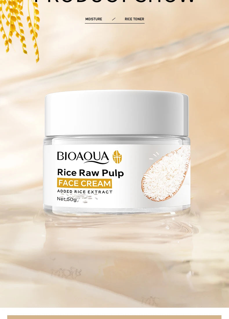 Rice Puree Face Cream Moisturizing Hydrating Whitening Face Cream Original Korean Face Beauty Skincare