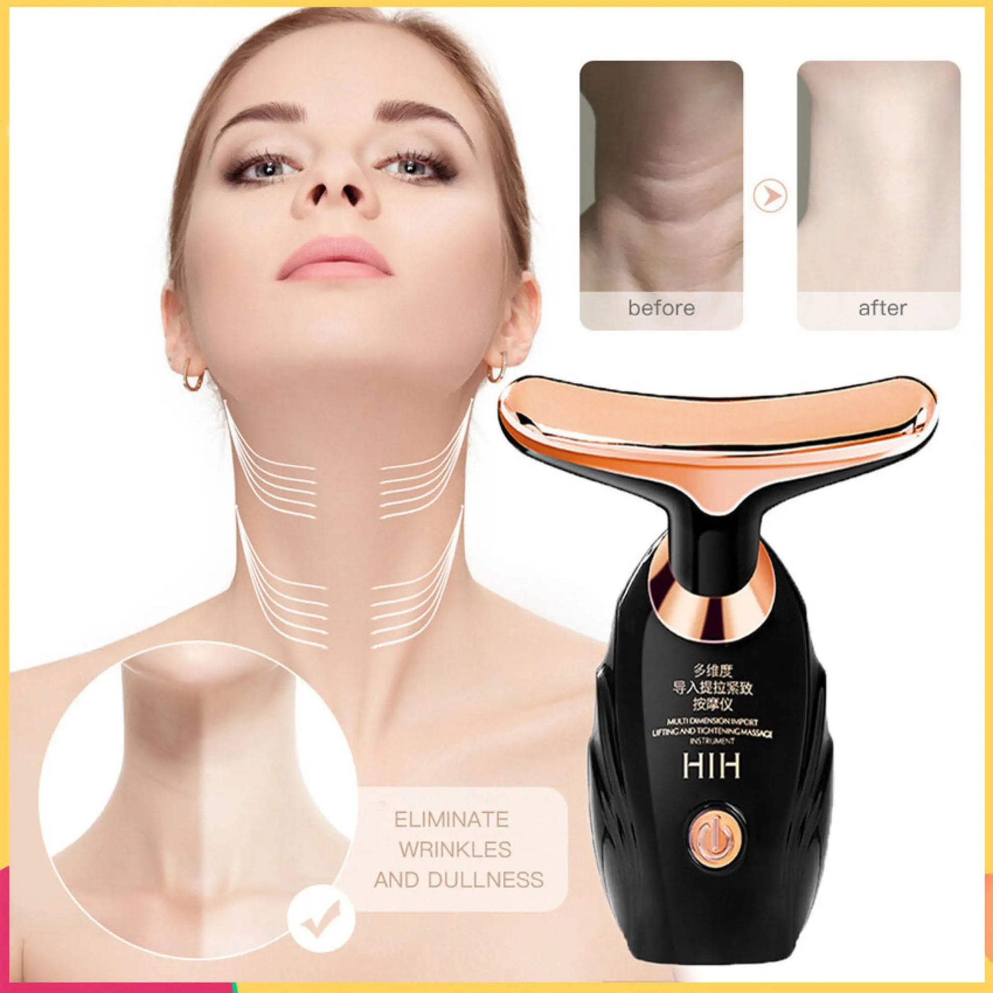 3 In1 Facial Machine All-Round Face Massager Neck Face Eye Lifting Massage Microcurrent Skin Rejuvenation Anti Wrinkle Skin Care