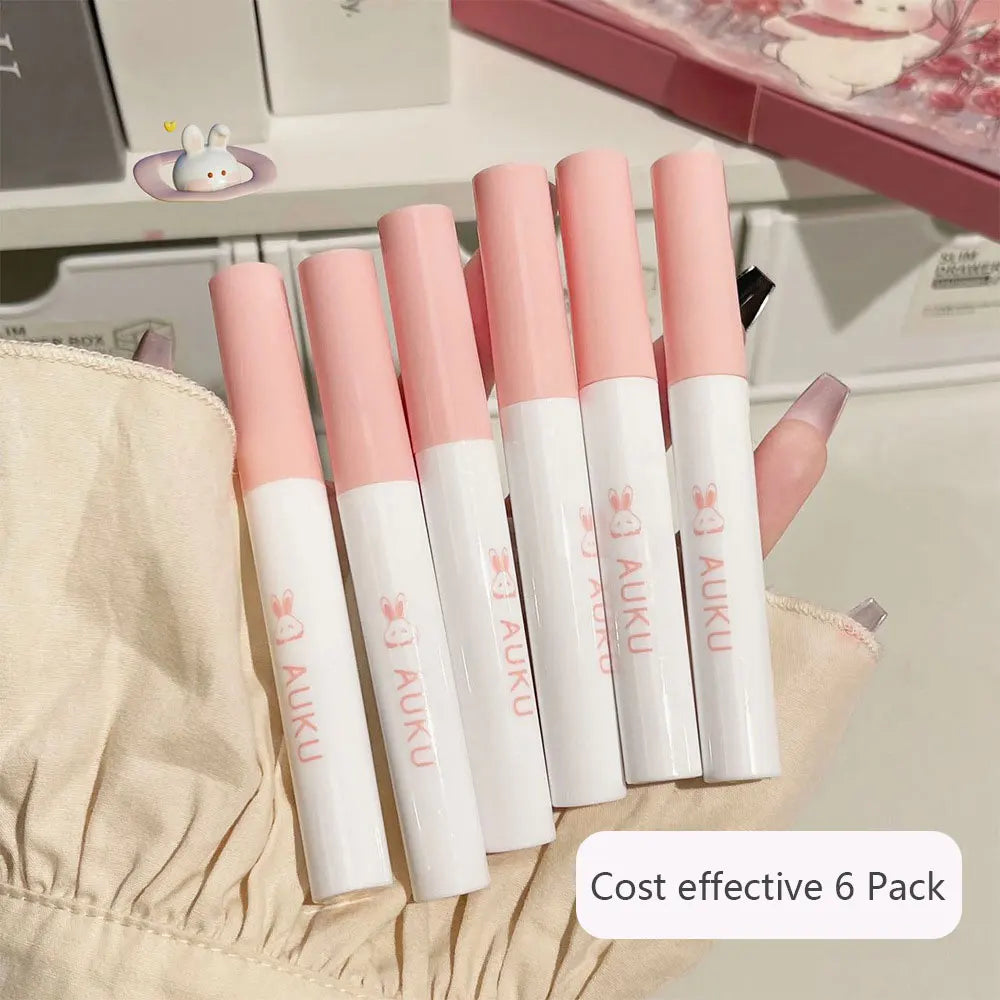 6 PCS Kawaii Lipsticks Set Free Shipping Korean Make Up Beauty Cosmetics Matte Lip Mud Waterproof Long lasting Makeup for women
