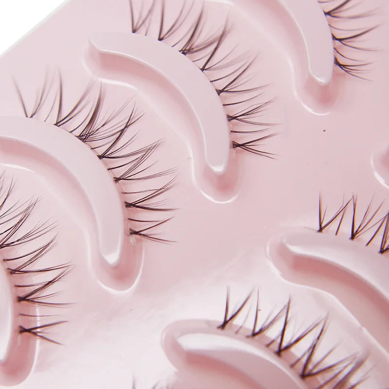 New 5 Pairs Manga Lashe Soft Natural Eyelashes Thick False Eyelashes Demon Eyelashes Daily Dating Makeup Eyelashes Lashes Wispy