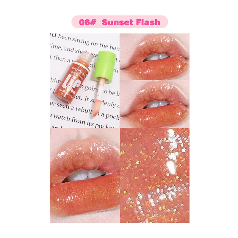 6pcs Moisturizing Min Plump Lips Lipgloss Transparent Lip Oil Sexy Lip Cosmetics For Make Up Liquid Lipstick Lips Cosmetics Gift