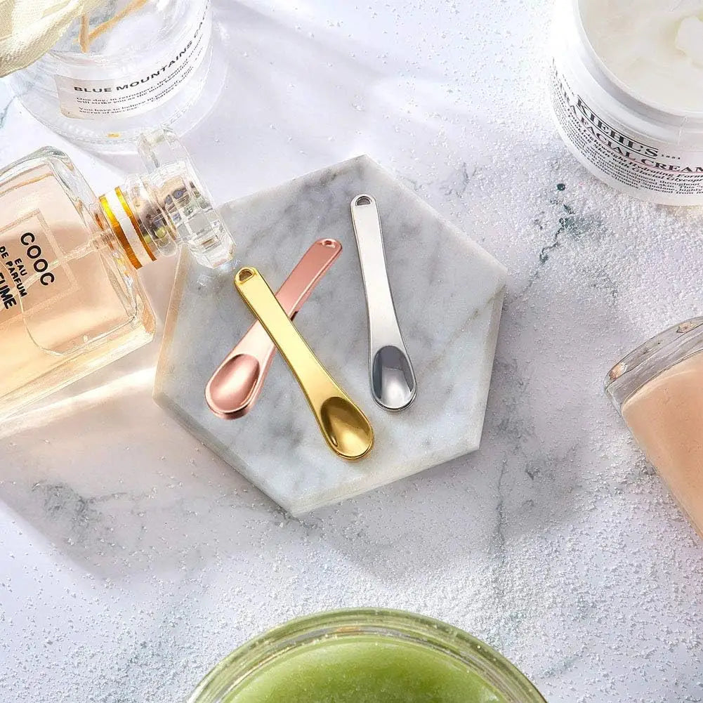 1Pcs Metal Makeup Spatula Mini Spoon Eye Cream Massage Sticks Beauty Scoop for Facial Cosmetic Face Cream Reduce Eye Wrinkles
