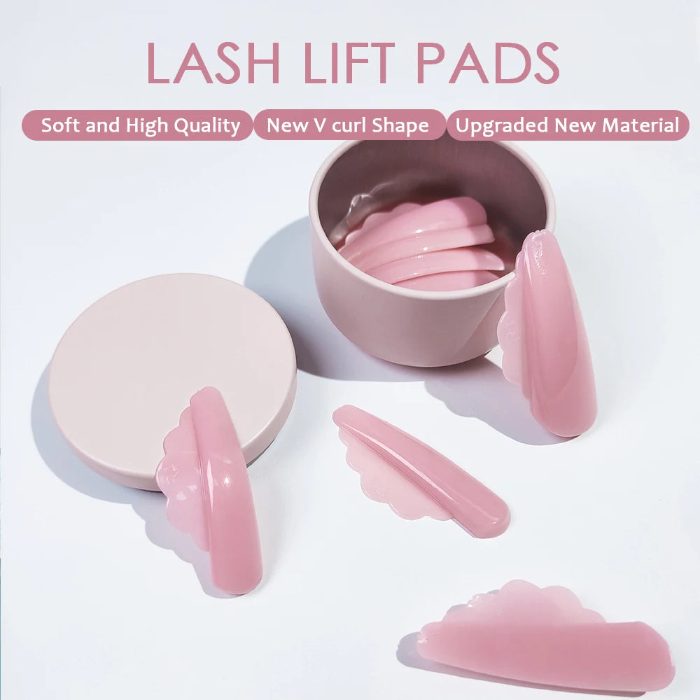 PERMANIA 4 Pairs Self-Adhesive Eyelash Lift Pads Eyelash Lifting Shields Lash Perming Pads Soft And Reusable Lash Lifting Tool
