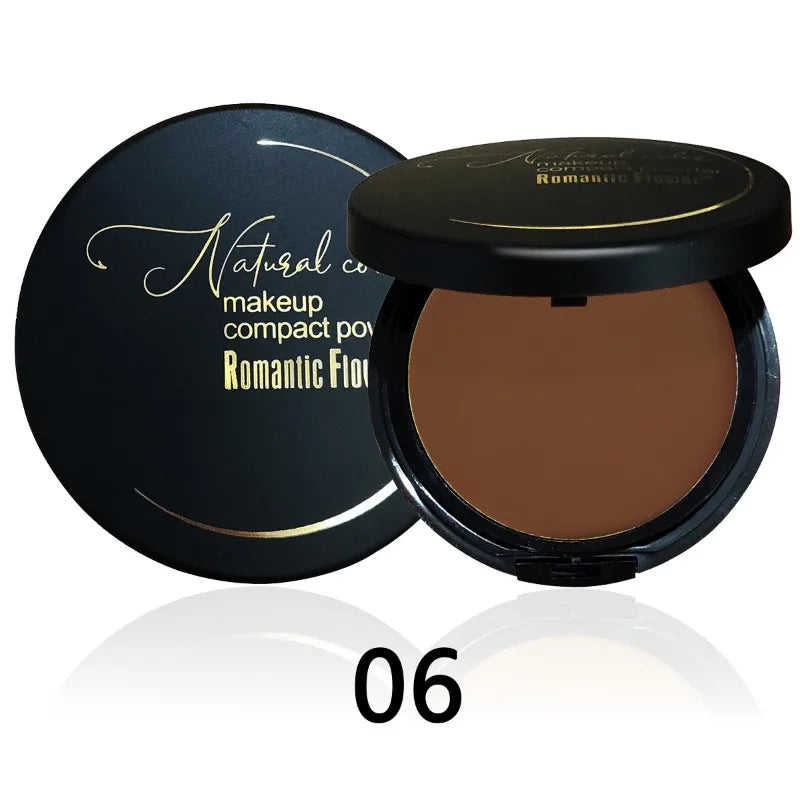 6-color Powder Dark Waterproof Full Coverage Cosmetic Cosmetics Powder Natural Powder Puff Powder Foundation