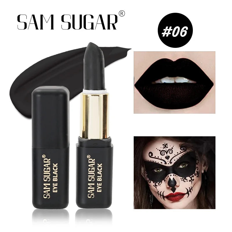 Halloween lipstick dark matte matte waterproof long-lasting non-stick cup olive green white lip glaze
