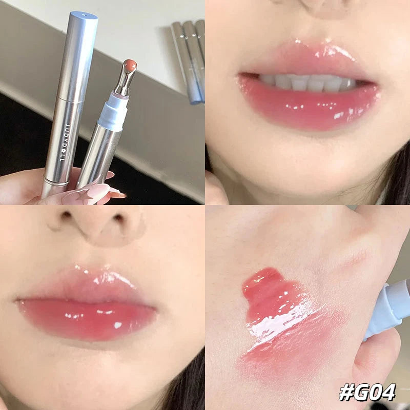 Judydoll Ice Diamond Essence Lip Gloss Oil Mirror Water Light Lip Tint Fading Lip Lines Lipstick Moisturizer Lip Plumping Makeup