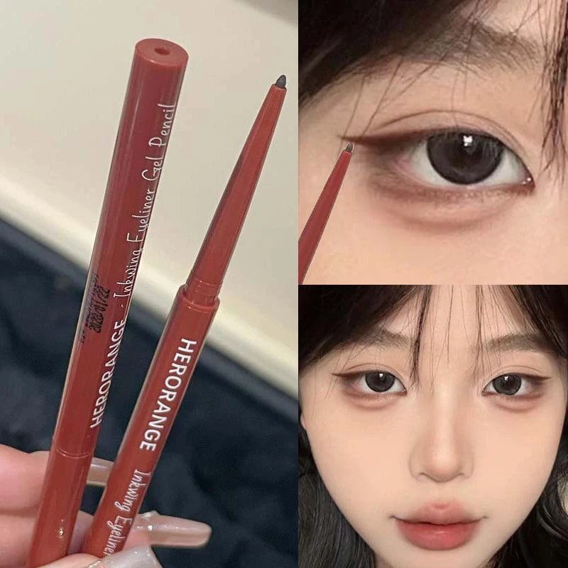 Matte Brighten Lying silkworm Eyeliner Gel Pen Waterproof Quick Drying Pink Brown Ultra fine Eye Shadow Pen Not-Smudge Makeup