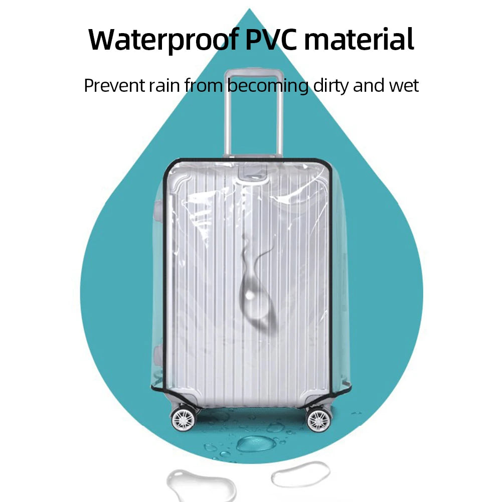 20-30inch Luggage Cover Transparent Luggage Protector Case PVC Trolley Case Cover Waterproof Wheeled Suitcase Travel Accessories