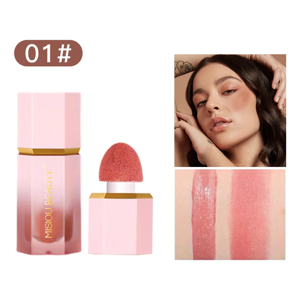 8 Colors Liquid Blush Waterproof Multi-purpose Facial Nourishing Blush Stick Cheek Natural Blusher Cute Korean Makeup for Women