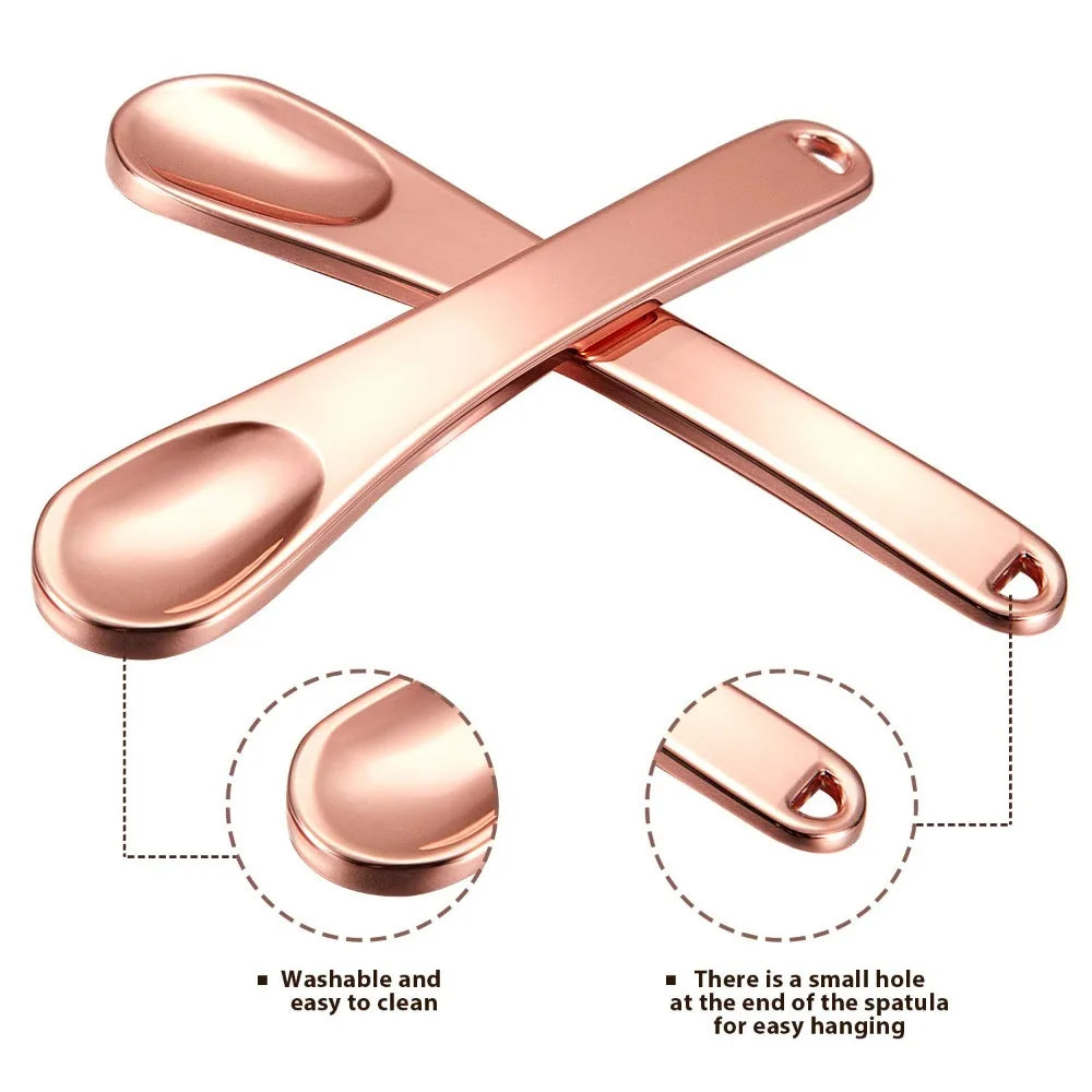 1Pcs Metal Makeup Spatula Mini Spoon Eye Cream Massage Sticks Beauty Scoop for Facial Cosmetic Face Cream Reduce Eye Wrinkles