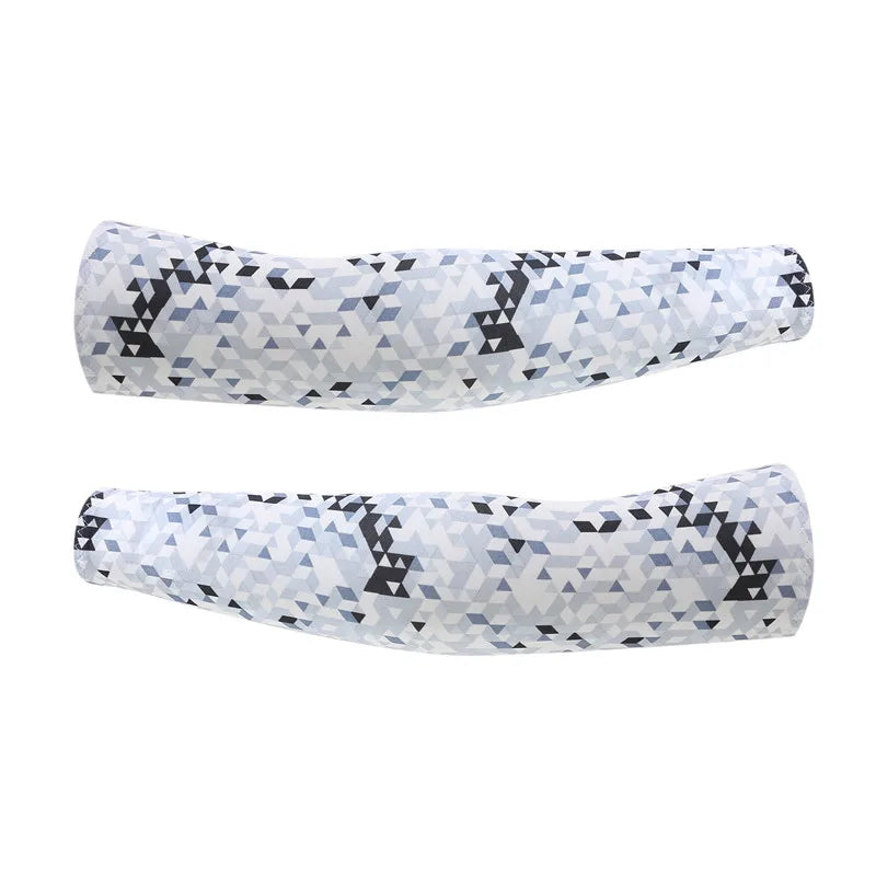Arm Sleeves Ice Fabric Breathable Quick Dry Running Sportswear Sun UV Protection Long Arm Cover Cycling Arm Sleeves