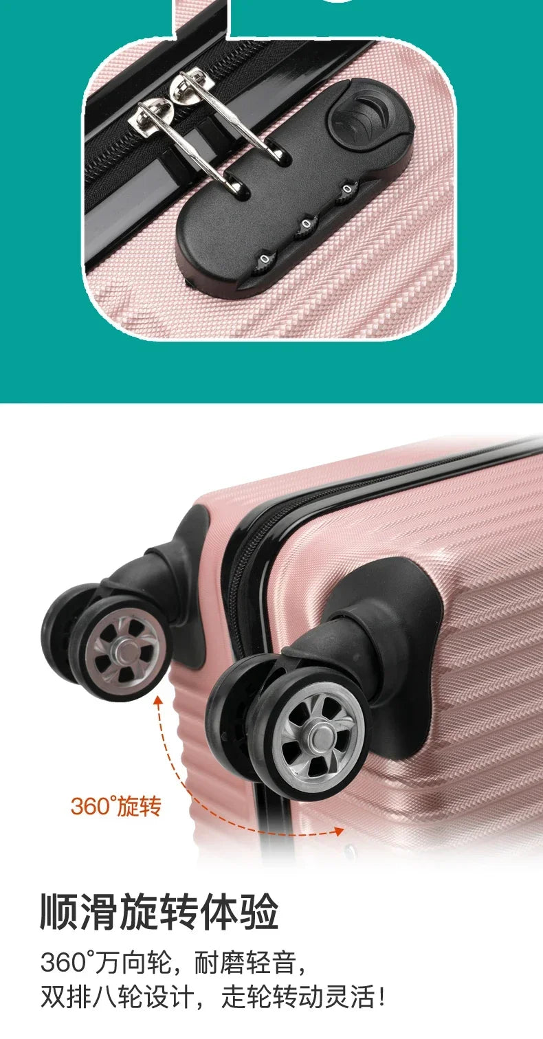 Mini Small 18-Inch Travel Boarding Suitcase Luggage Student Japanese-Style Retro Lightweight Password Trolley Case