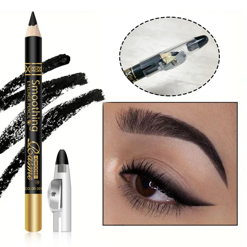 6pcs Waterproof Black Eyeliner Pencils-Smudge-Proof, Long-Lasting &Beginner-Friendly Eye Makeup
