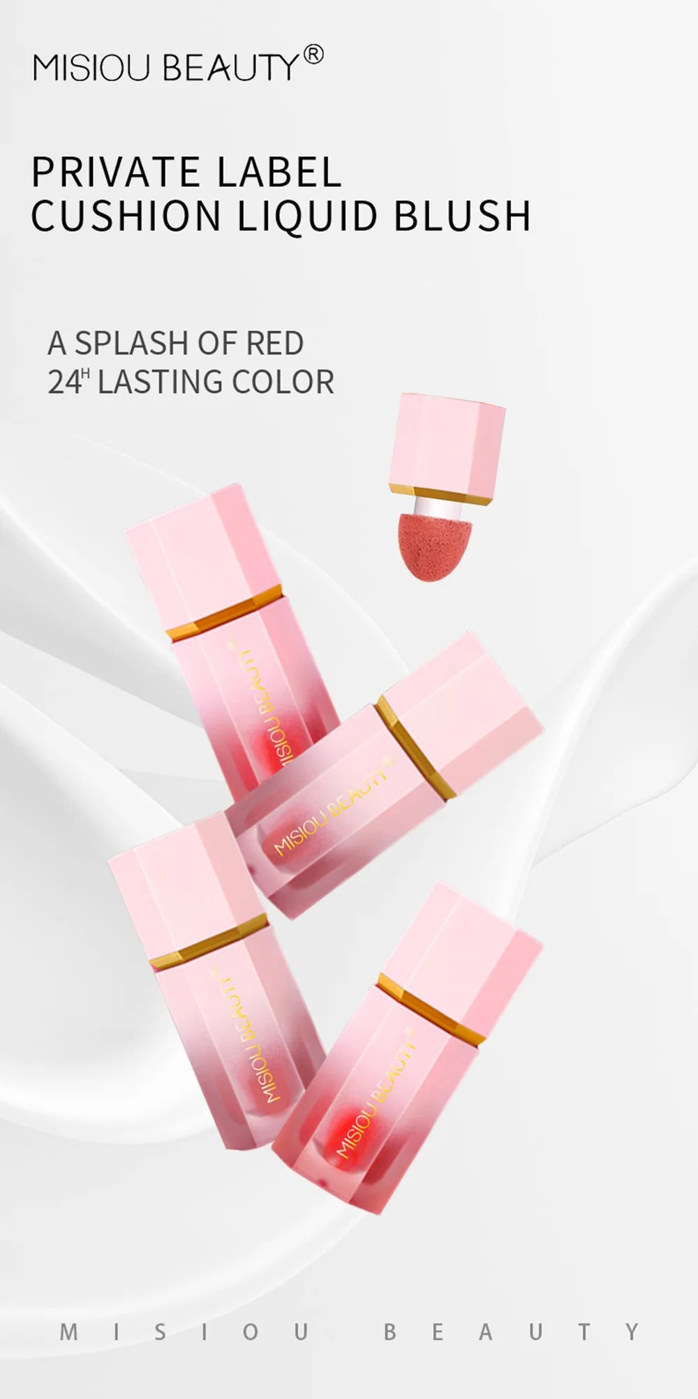 8 Colors Liquid Blush Waterproof Multi-purpose Facial Nourishing Blush Stick Cheek Natural Blusher Cute Korean Makeup for Women