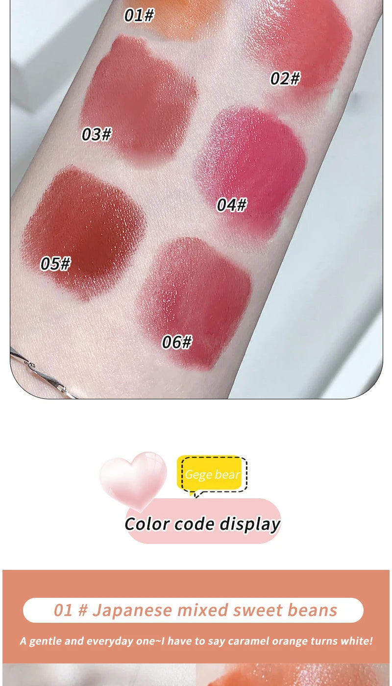 When light, soft and smooth lipstick hydrates moisturizing and white, not easy to stick to the cup