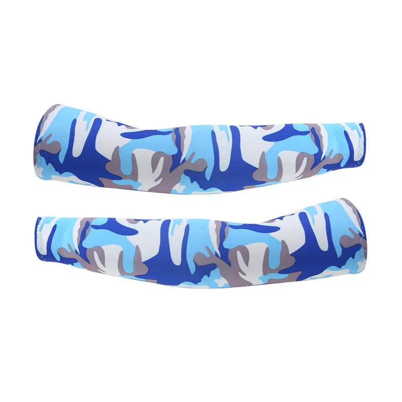 Arm Sleeves Ice Fabric Breathable Quick Dry Running Sportswear Sun UV Protection Long Arm Cover Cycling Arm Sleeves