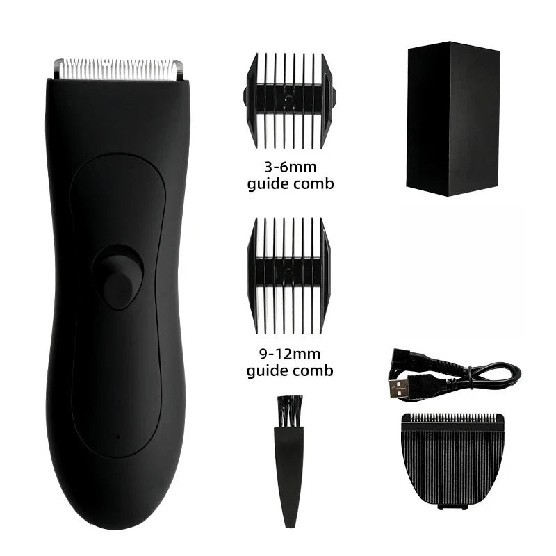 Mens Body Hair Trimmer for Men Balls Women Lady Shaver Hair Removal Bikini Trimmer Groin & Body Shaver Groomer Arm Beard Razor