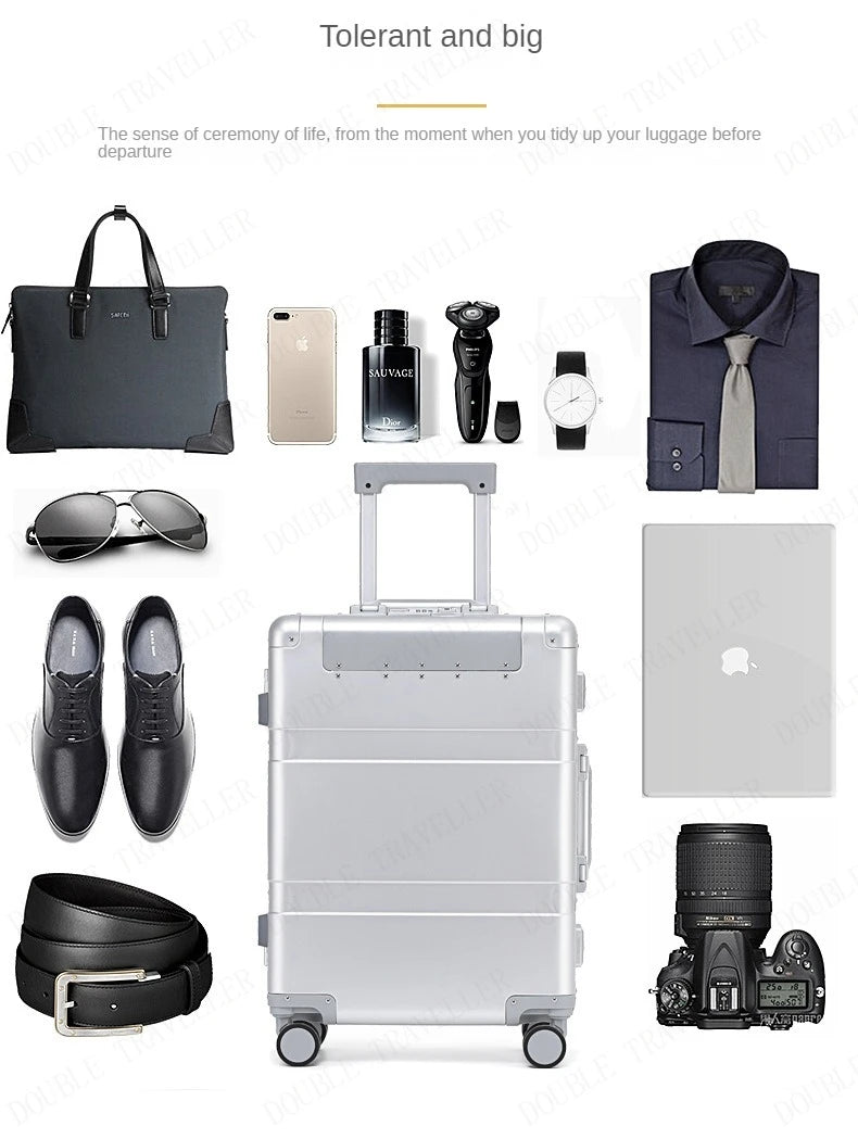 The Latest All Aluminum Travel Luggage High Quality Trolley Suitcase 20 Inch Carry on Luggage Men's and Women's Luggage