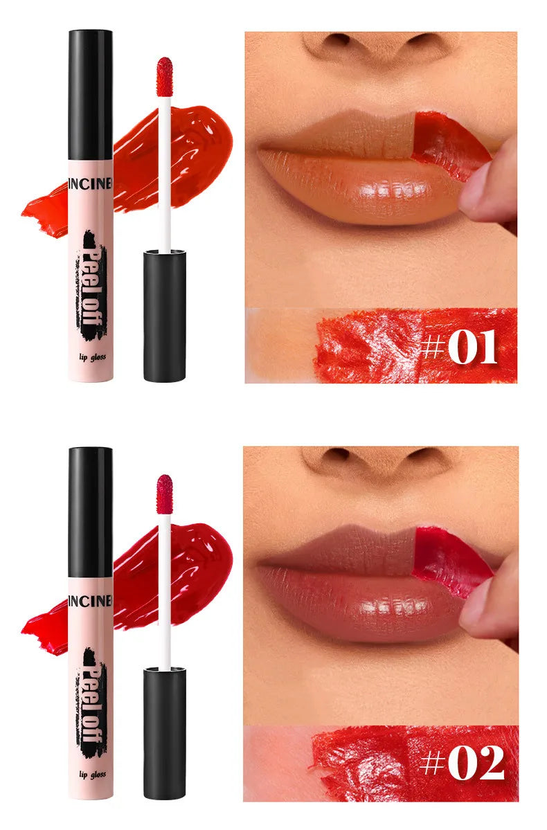 Peel Off Lipstick Matte Pink Tattoo Lip Gloss Waterproof Lipliner Long Lasting Matte Brown Lip Tint Tear-off Lip Stain Cosmetics